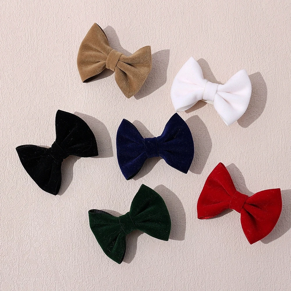 

Baby Hair Clips for Girls Velvet Bow Hairpins Little Girl Hair Accessories Kids Cute Side Clip Handmade Bowknot Hair Holder