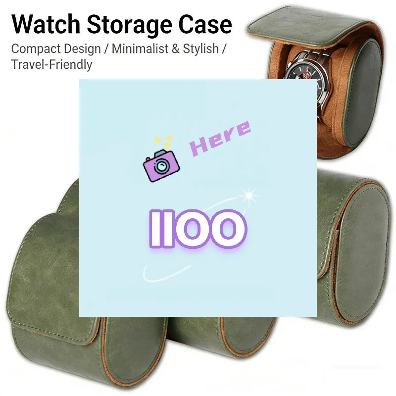 

【IIOO】Leather Watch Roll 1 2 3 Slots Luxury Genuine Storage Box Travel Bag Watch Case Gift Box Watch Pouch For Men Women