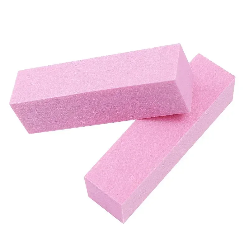 Bloque de limas de lijado para pulir uñas, esponja para el cuidado de manicura y pedicura, pulidor Grindig, herramientas para decoración de uñas sin daños, color rosa