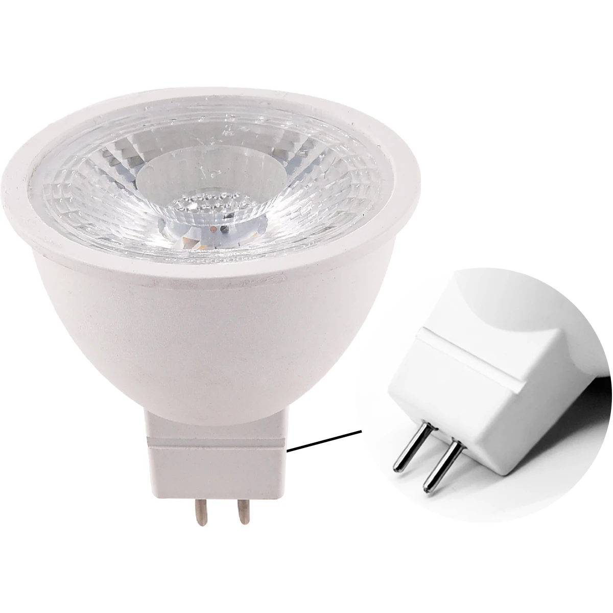 Foco LED en línea GU5.3, MR16, AC220V, AC110, ca/cc, 12V, sin parpadeo, adecuado para reemplazar una lámpara halógena de 20W-50W en el estudio