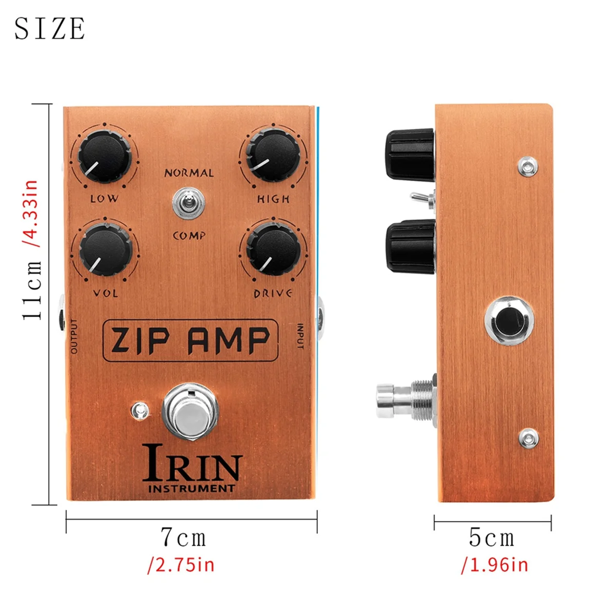 

ABJQ an-39 Electric Guitar Effects Pedal Strong Compression Overdrive with COMP Toggle ZIP AMP Tone Enhancemen EU Plug