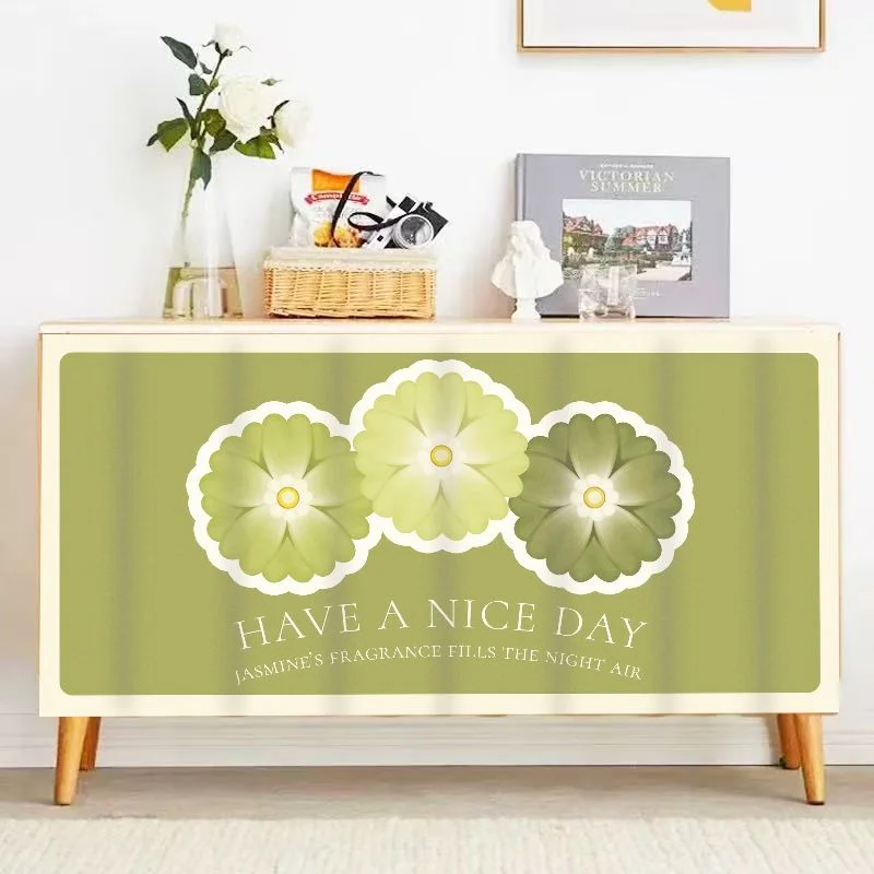 VIKAMA Gingham Minimalist Cabinet Curtain, Dustproof Wardrobe Door Curtain for Kids Room Bathroom Closet Decor