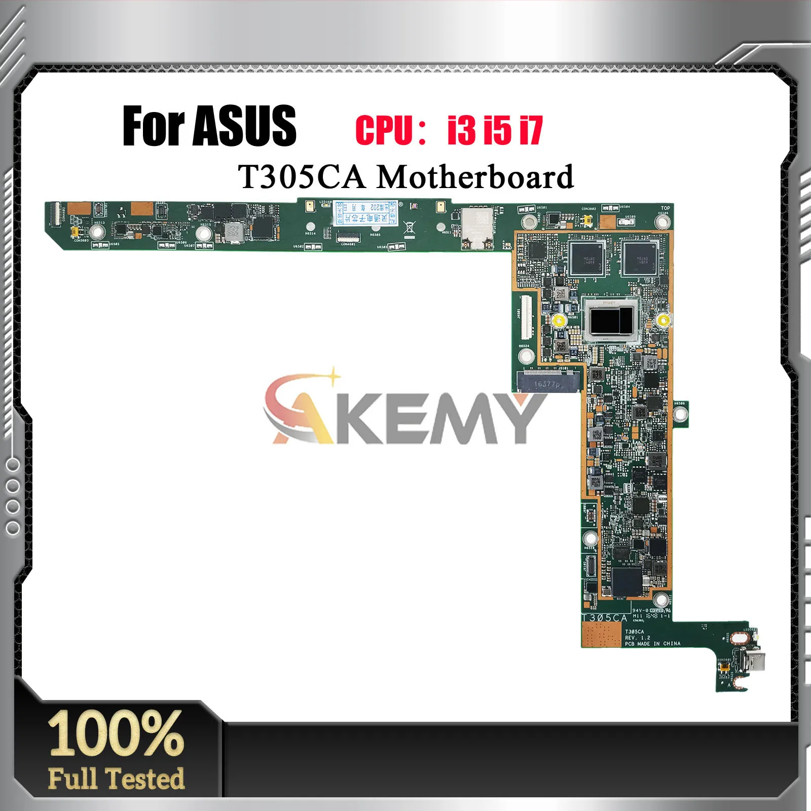 T305CA Laptop Motherboard For ASUS Transformer T305C T305CA Notebook Mainboard With I3 I5 I7 CPU Fast Shipping STK 100% Tests OK