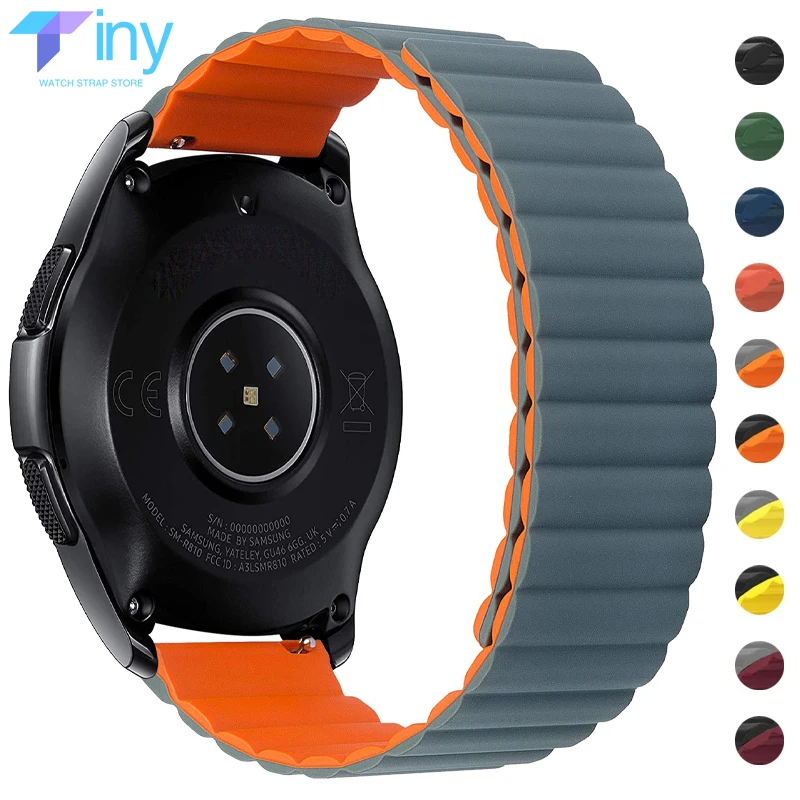 20mm 22mm Magnetic Strap for Samsung Galaxy Watch 6 5 4 40mm 44mm 6Classic 43 47mm Silicone Band for Huawei Watch 4 GT3 Bracelet