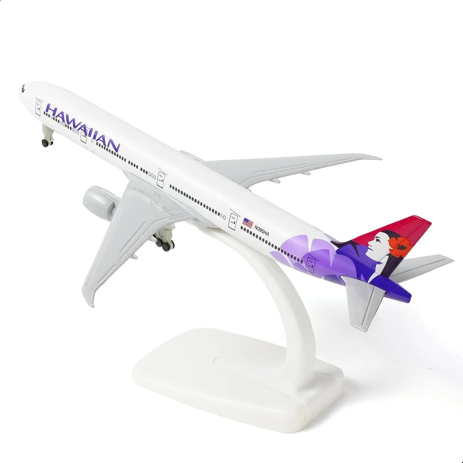 

20CM Alloy Aircraft Hawaiian Airlines B777 Plane Model Adults Fun Miniature Airplane With Landing Gear Kids Gifts Collection