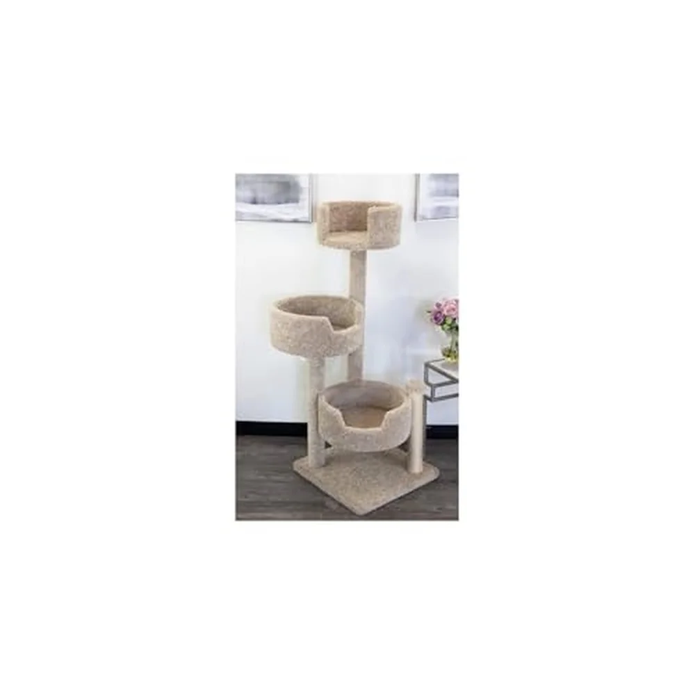 Cat Tree for Large Cats Solid Wood & Carpet 50