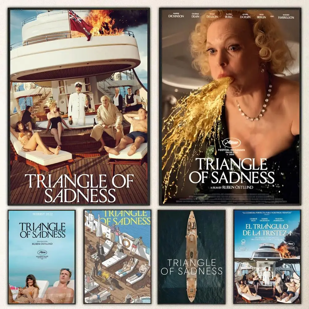 Movie Triangle of Sadness Poster High-definition  poster stickers, suitable for bedroom, living room, home decoration