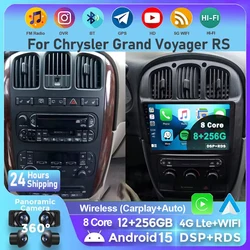 For Dodge Caravan 4 For Chrysler Grand Voyager RS 2000 - 2012 Android 15 Carplay Auto Car Radio Multimedia Video Player GPS WIfi