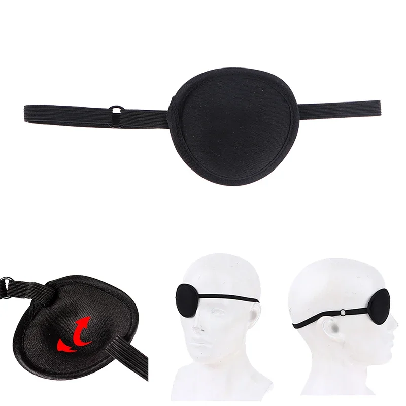 

Pirate Eye Patch Unisex Black Single Eye Patch Eyepatch One Eye Washable Adjustable Concave Eye Patch Kid Pirate Cosplay Costume