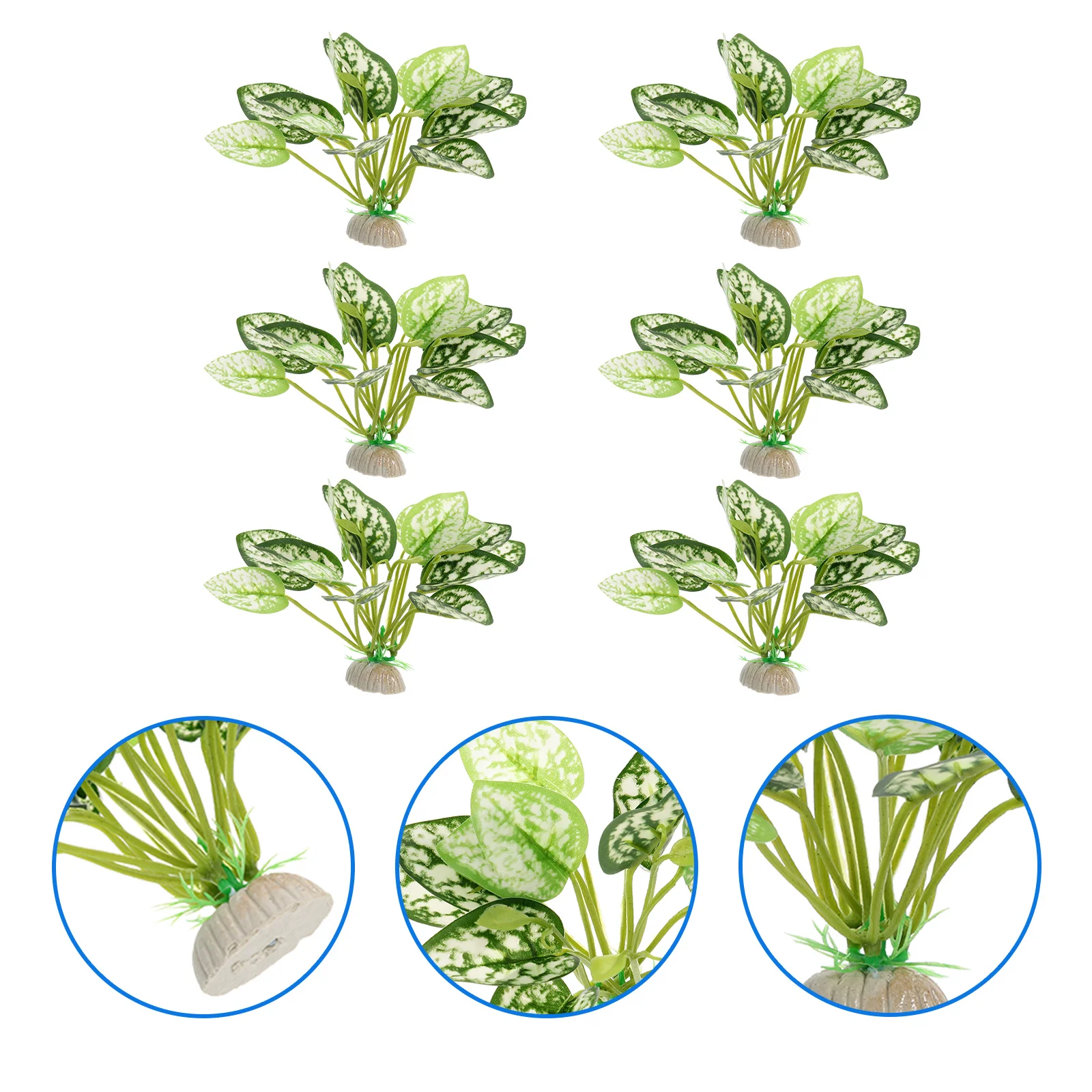 

6Pcs Artificial Water Grass Aquarium Plants Plastic Fish Tank Decoration Lifelike Fish Tank Ornament for Aquatic Decor