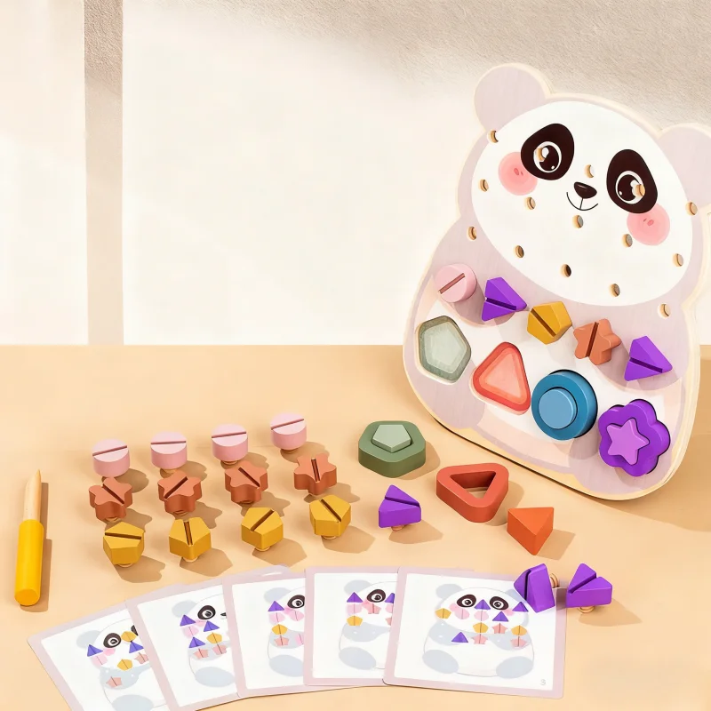 幼児早期教育玩具 ネジ モンテッソーリ 動物 木製シロフォン 楽器玩具 知育玩具 ビジーボード 幼児 クリスマス