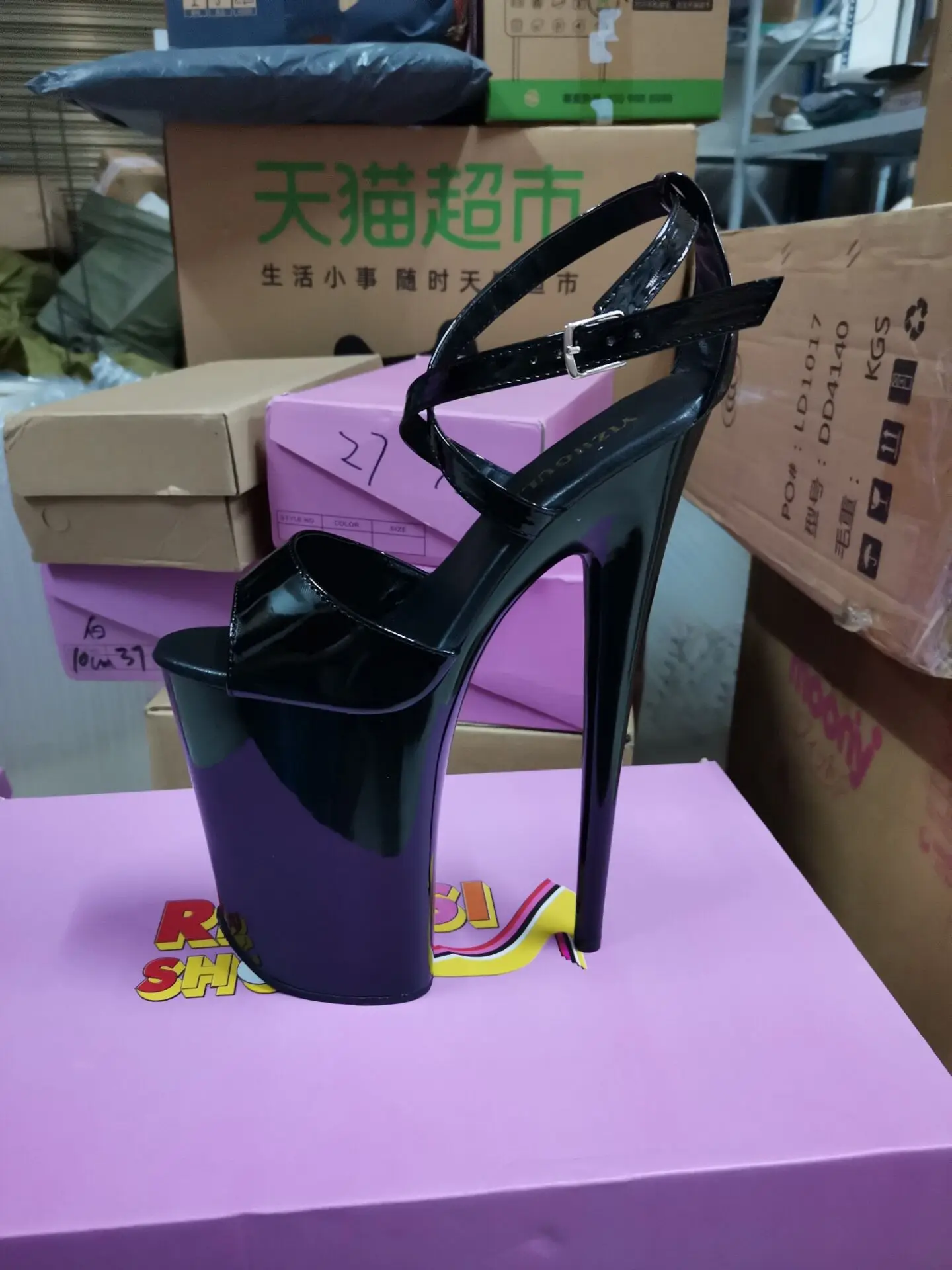 Tacchi alti 23 Cm, cintura sottile incrociata da donna estiva, scarpe da ballo Sexy da discoteca Pole dance da 9 pollici