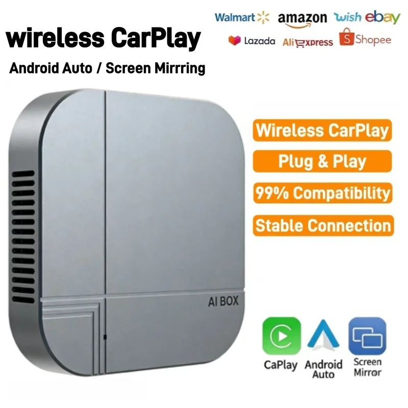 

Беспроводной CarPlay-адаптер для старых автомобилей, двухканальный, Plug & Play, автоматическое подключение, умное обновление для штатного проводного CarPlay