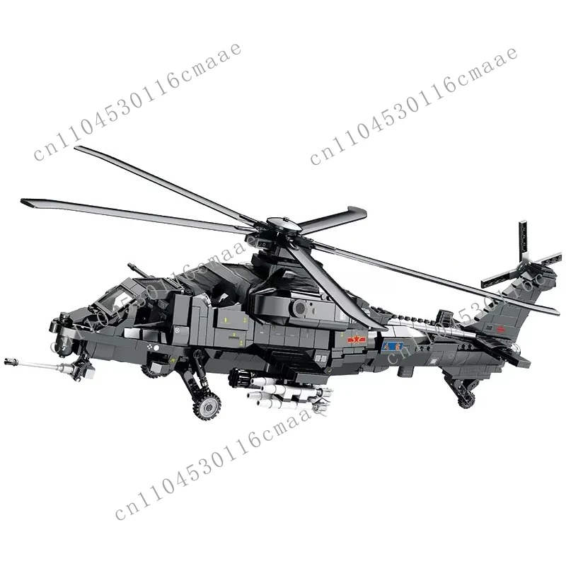 

1366PCS Technical WZ-10 Fighter Jet Building Blocks MOC High-tech RC Fighter Soldiers Bricks Military Toys for Boys