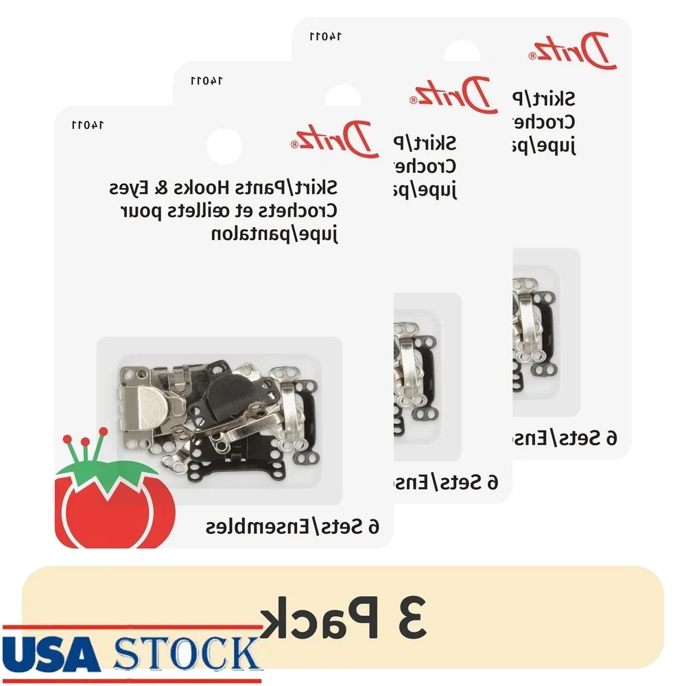 

3 Pack Metal Skirt Pant Hooks Durable Fasteners Sewing Accessories Garment Repair Crafting