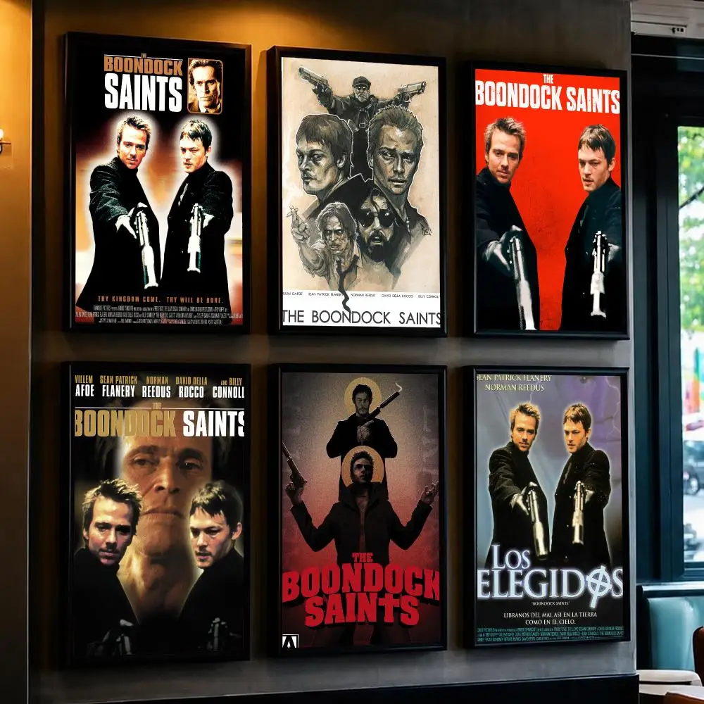 classic movie T-The Boondock Saints-S Poster Minimalist Wall Sticker for Cafe Office Bar Home Decor and Gift