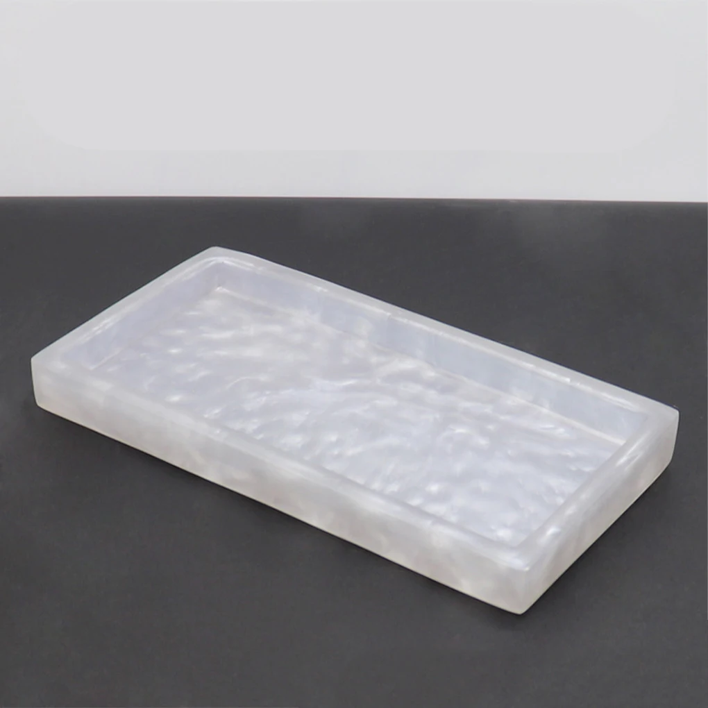 

Stylish Bathroom Tray With Marbled Texture For Small Bathrooms Marbled Texture Desktop Storage Tray