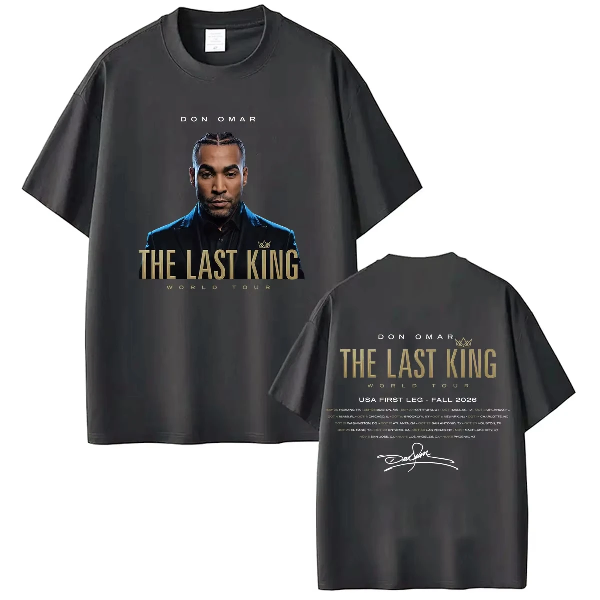 Rap-Sänger Don Omar The Last King Tour 2026 T-Shirt Hip-Hop Punk Baumwoll-T-Shirt Sommer Herren Damen Streetwear Y2k-Stil – Detail 6