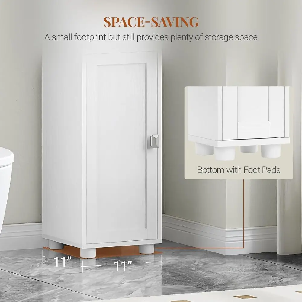 Szafka łazienkowa, wysoka szafka łazienkowa, wolnostojąca szafka podłogowa z 2 drzwiami i 1 szufladą, organizer na toaletę z A