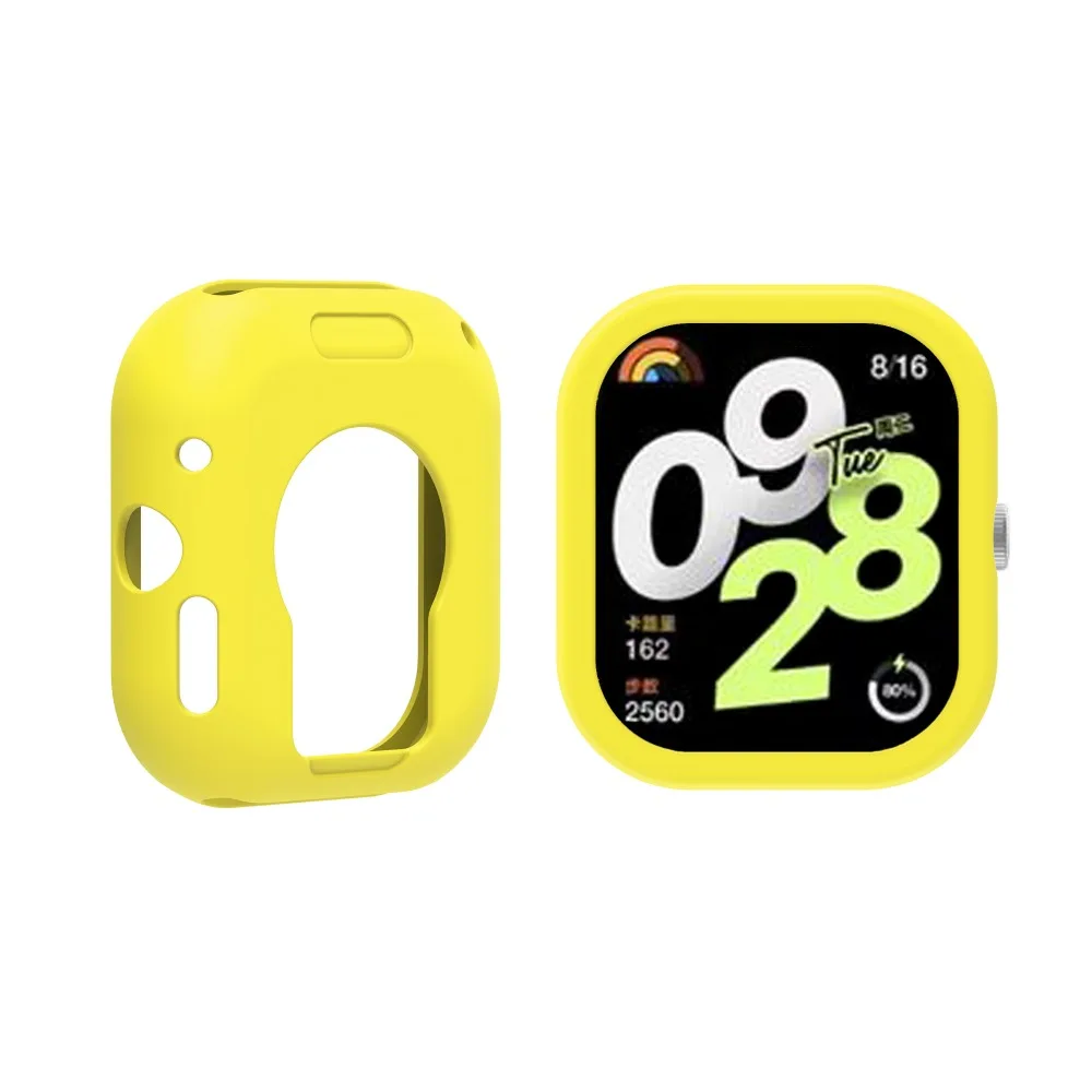 Silikon-Schutzhülle, Sturzprävention, bunte Schale, Stoßstangenrahmen, stoßfest, kratzfest, für Redmi Watch4