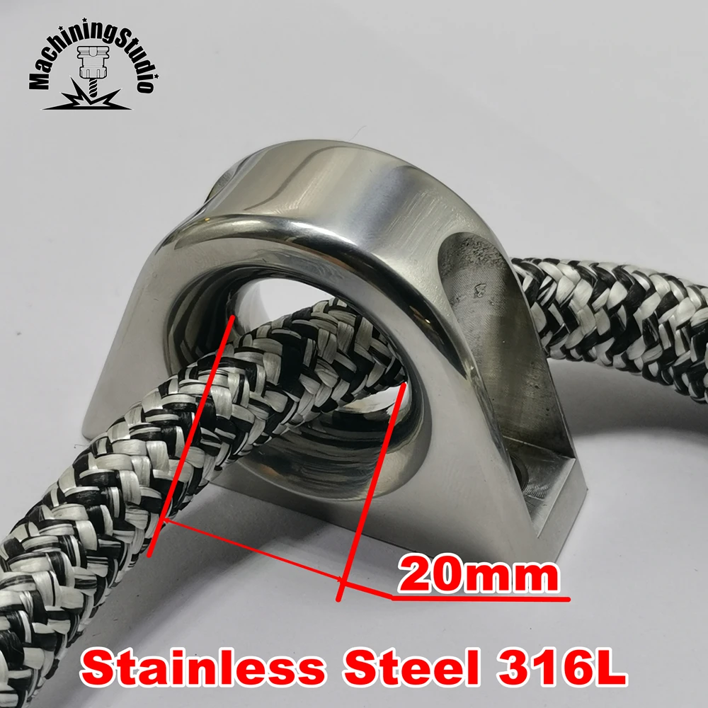 R20.20S R20.20 deck rings Deck Fairlead Organizers Aluminum stainless steel 316L hole 20mm for sailboat low friction sailing