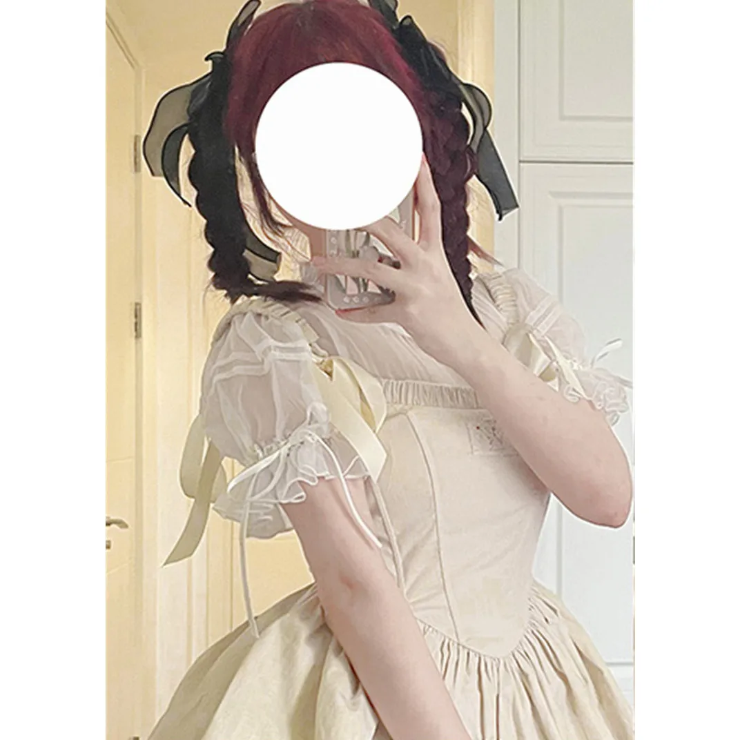 Lolita Inner Wear Original Design ในฤดูร้อนอเนกประสงค์ Super Fairy Sweet Lolita Top ชุดชีฟอง