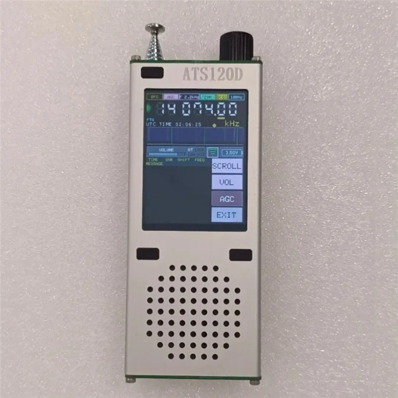 Excellent-SI4732+ESP32+Bluetooth+2.4Inch Touch LCD FM,AM,LSB,USB Aviation Band Radio Receiver Digital Decoded Radio Silver