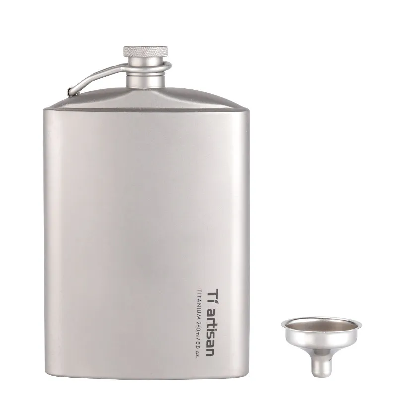 Outdoor Camping Portable Mini Pure Titanium Flask – Compact Metal Drinkware for Camping and Travel