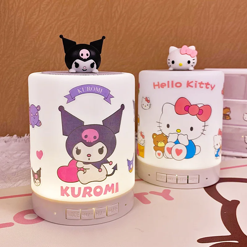 سانريو ضوء الليل مرحبا كيتي كورومي أضواء الغلاف الجوي لطيف أنيمي الكرتون متعددة الوظائف قابلة للشحن الأطفال هدايا العيد