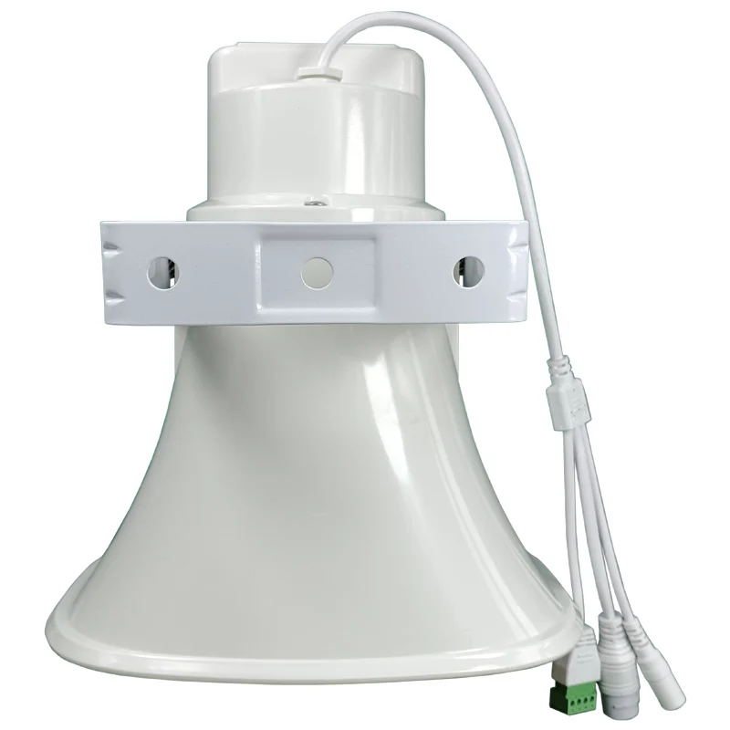 30W Poe Outdoor Powered Amplifier Waterproof Network TCP Ip Horn Speaker DC12V Audio Public Address System