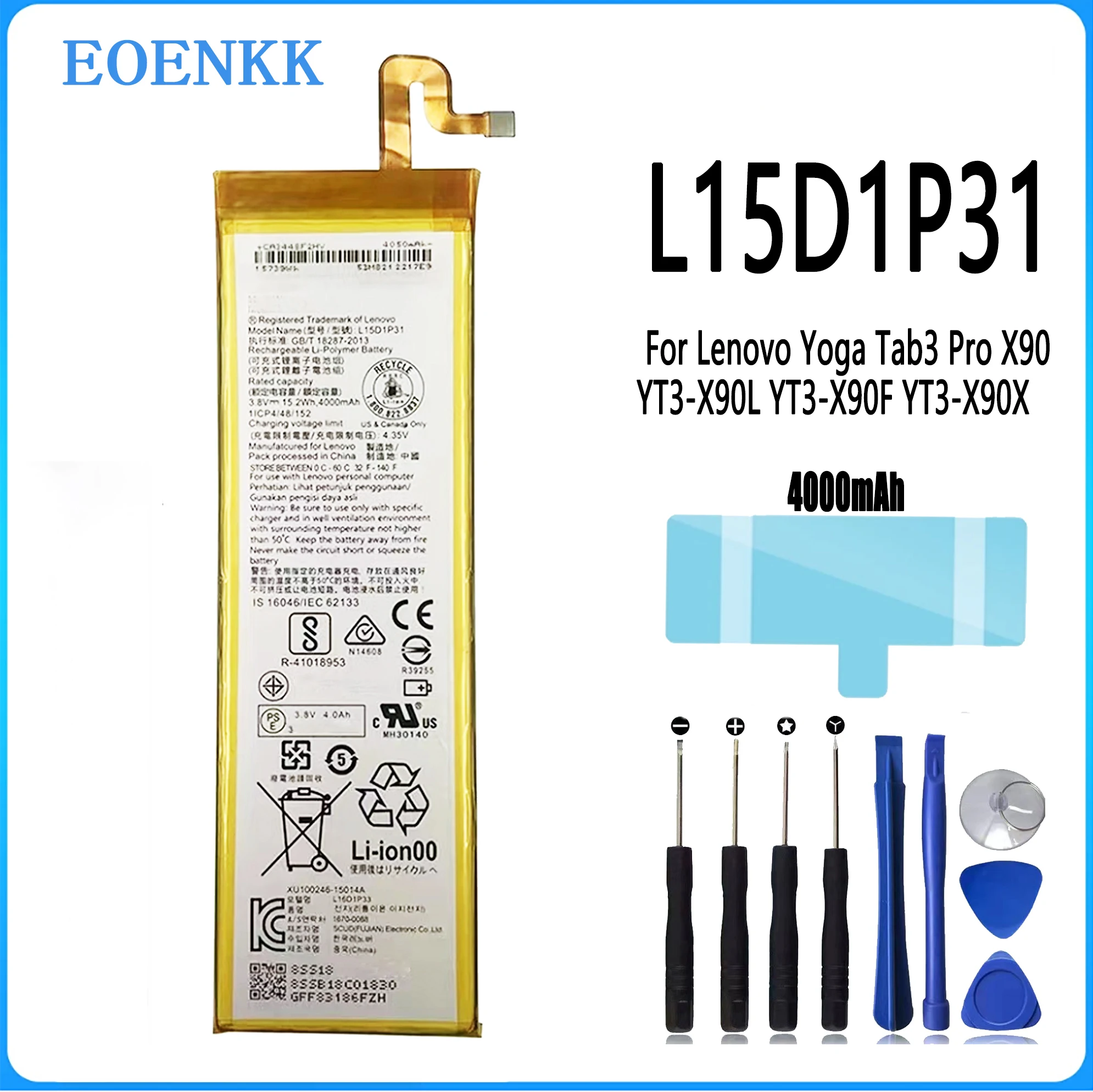 L15D1P31 For Lenovo Yoga Tab3 Pro X90 YT3-X90L YT3-X90F YT3-X90X Original Capacity Replacement Tablet Repair Part Batteries Bate