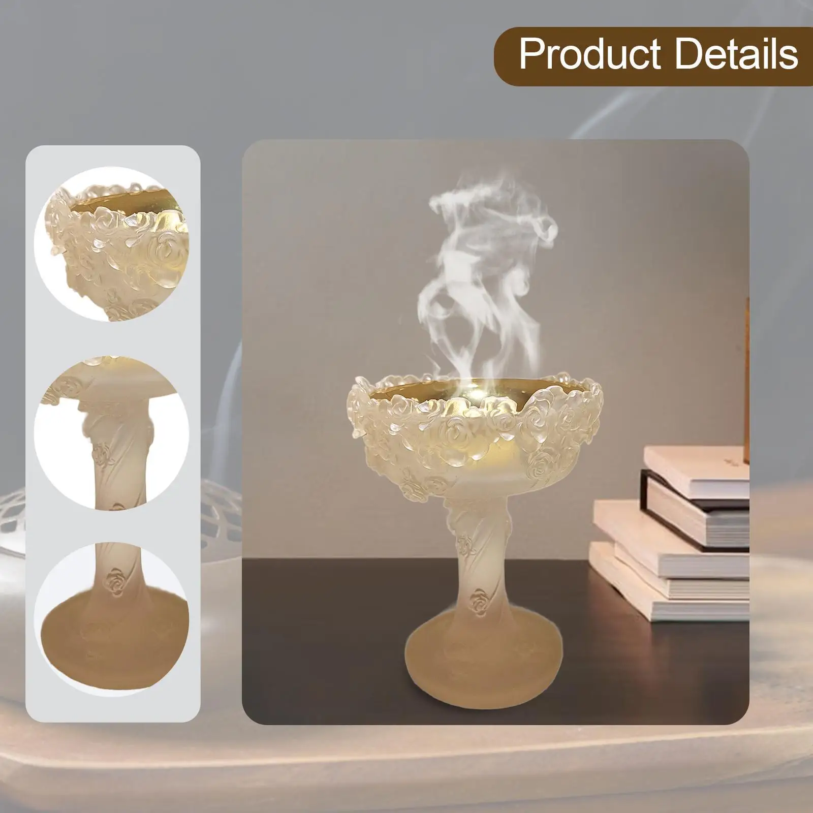 Incense Burner Decorations Creative Fashion Party Favors Decorative Cone Holder for Study Room Farmhouse Desk Desktop Bedroom