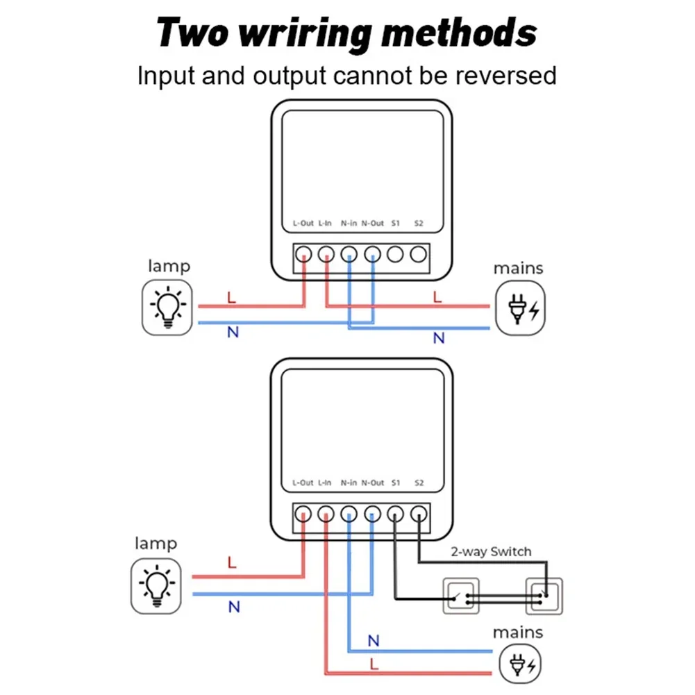 Mini Wifi Switch Module Support 2 Way Control Home DIY Switches Life APP Alexa Home Voice Control