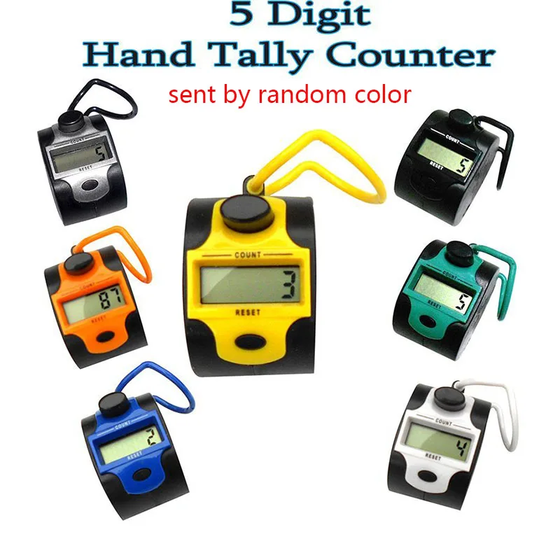 Hand Tally 5 Digit Number Counter Clicker Handheld Portable LCD Manual Electronic Digital Counter For Tasbeeh Golf Dock Counting