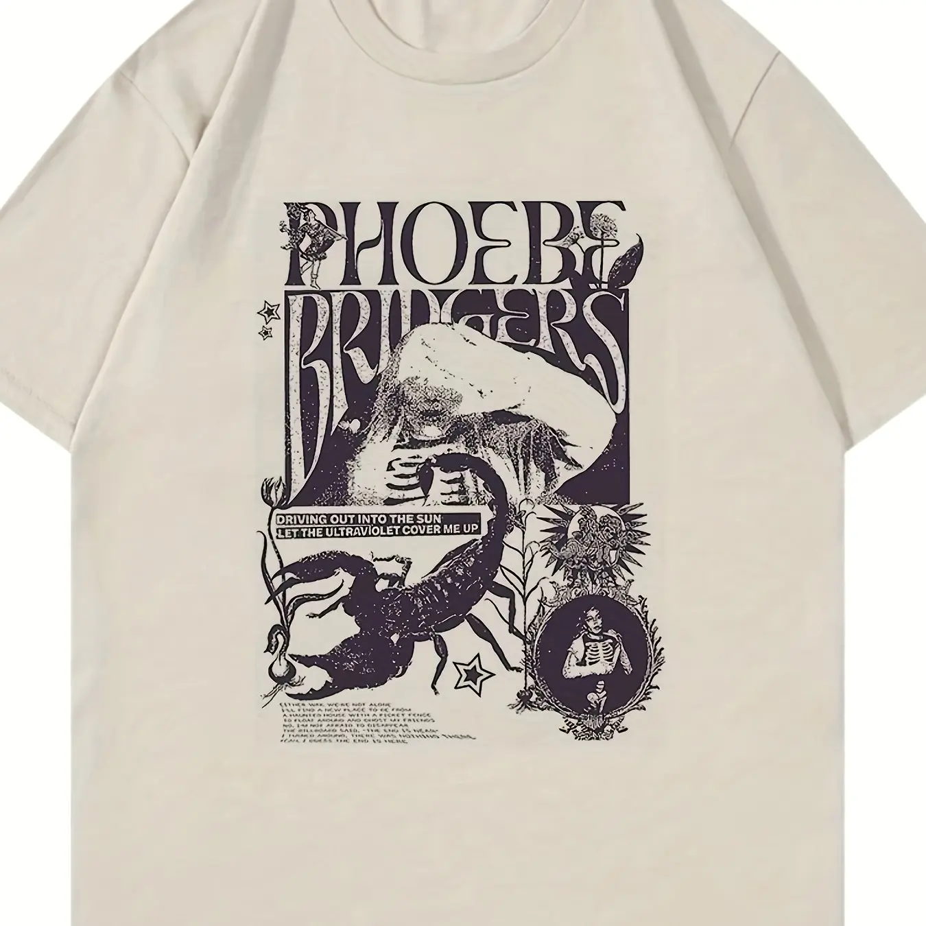 American Vintage T-Shirt for Phoebe Bridgers Tour Stylish Men'S Apparel Clothing Short Sleeve Men Women for Spring and Summer