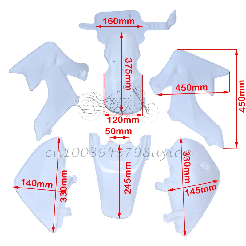 Fairing Plastic Fender Body Kits For Honda XR50 CRF50 Pit Dirt Bike SSR Thumpstar YCF Stomp Coolster Pitsterpro 50cc-160cc Parts