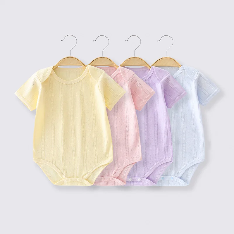 

Детский летний комбинезон-жилетка из чистого хлопка с коротким рукавом для новорожденных