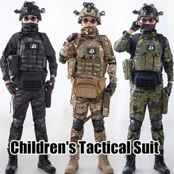 Children's camouflage uniforms Multi-pocket training hunting CS-specific uniforms Parent-child outdoor sports equipment