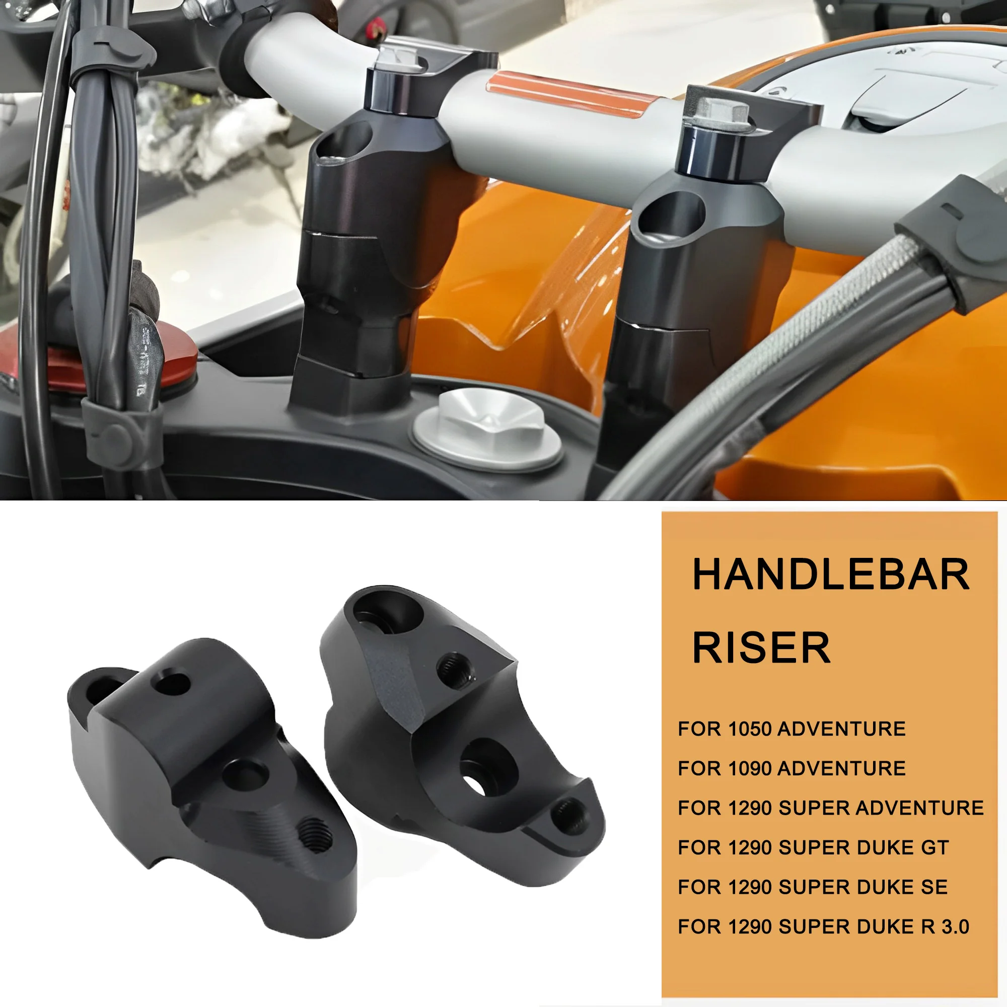 

Handlebar Risers Clamp Mounting Kit Closer Seat For 1090 ADV 1290 Super Adventure 1290 Super Duke GT/SE/R