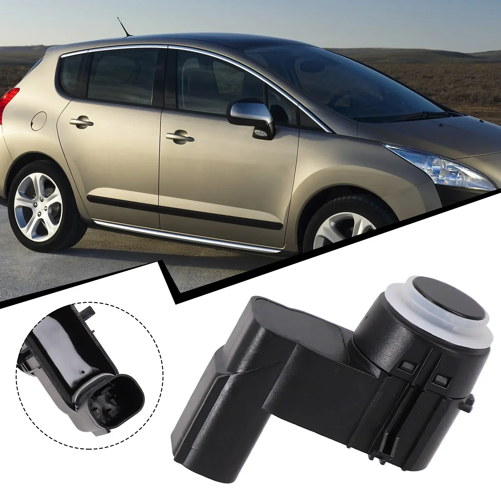

Vehicle PDC Parking Reversing Sensor Black Plastic Fits C3 DS3 3008 5008 09-16 9677782977 3-Pin Car-Sensor Interior Accessories