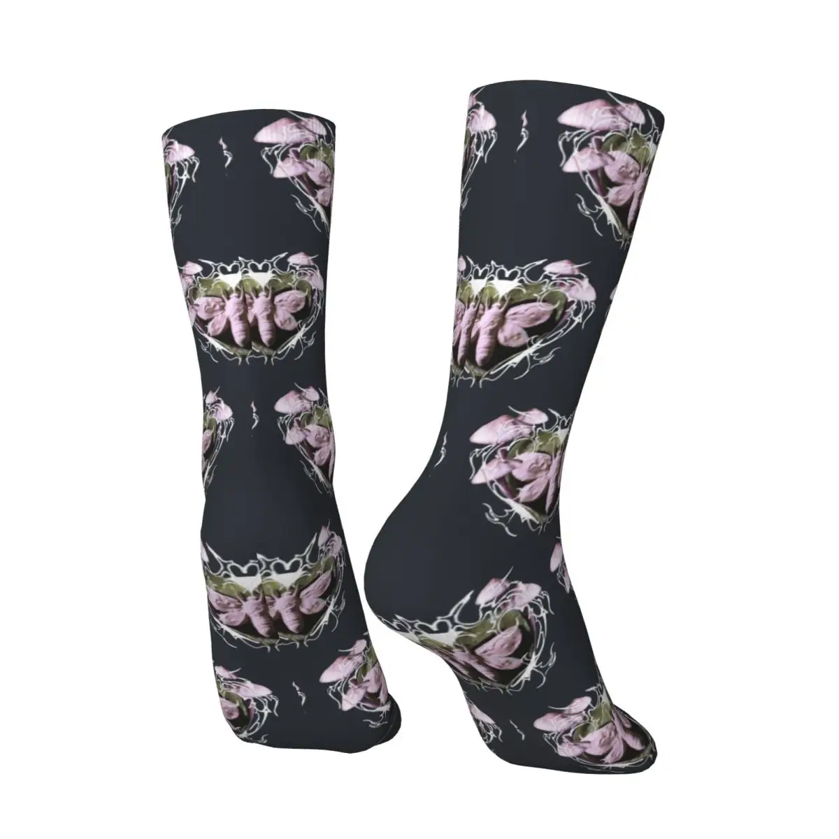 Calcetines antideslizantes para hombre y mujer, medias Unisex de alta calidad, diseño Vintage de moth mushroom, escalada, otoño