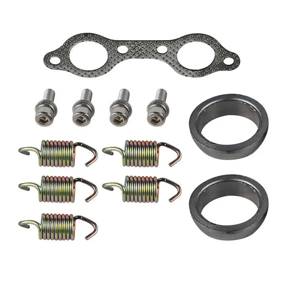 Exhaust Muffler Kit for Polaris OEM 5811511 3610047 Motorcycle Exhaust Manifold Pipe Donut Seal Gasket Spring Rebuild Accessory