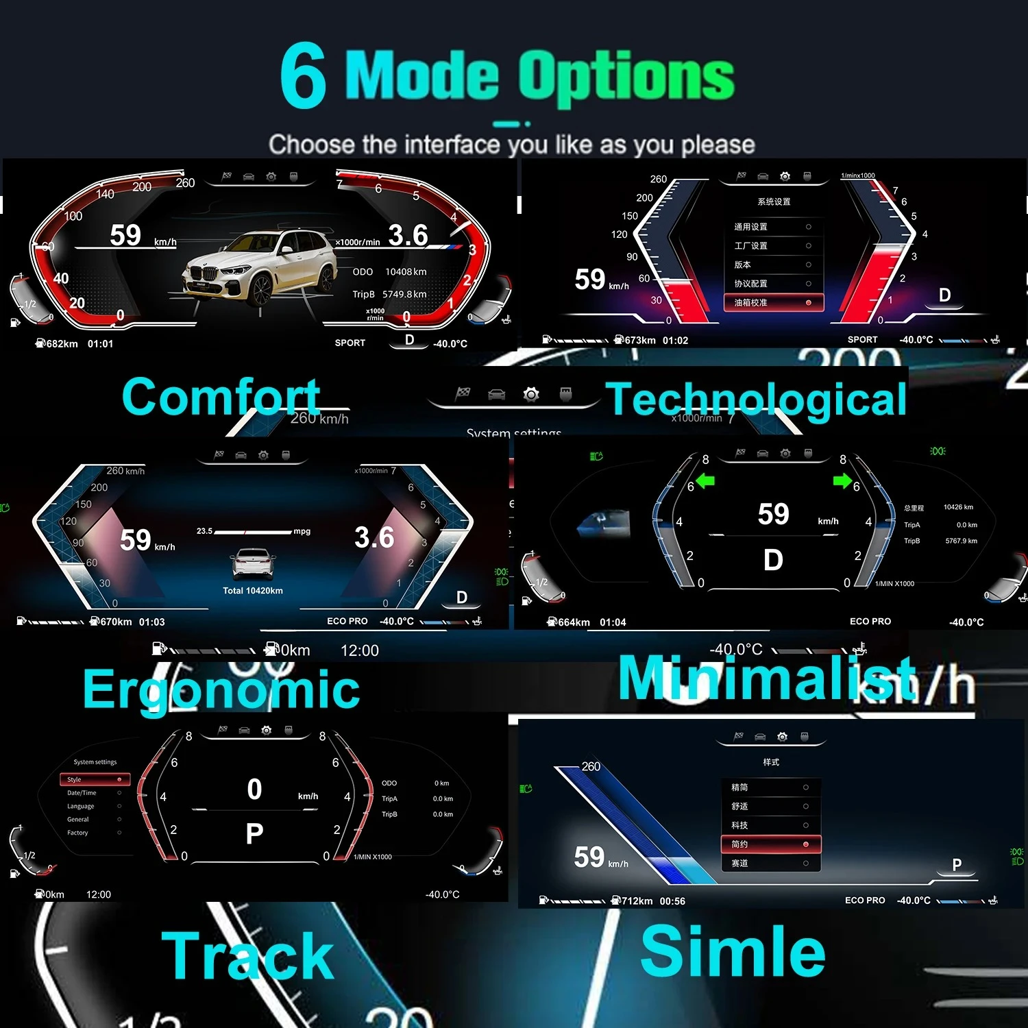 Cluster Dashboard For BMW F10 F15 F16 F25 F02 F07 X3 X4 X5 X6 5 Series speedometer LCDinstrument panel  digital instrument