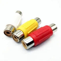 10PCS Straight RCA Female to Female connector Jack AV cable joiner coupler Audio Video