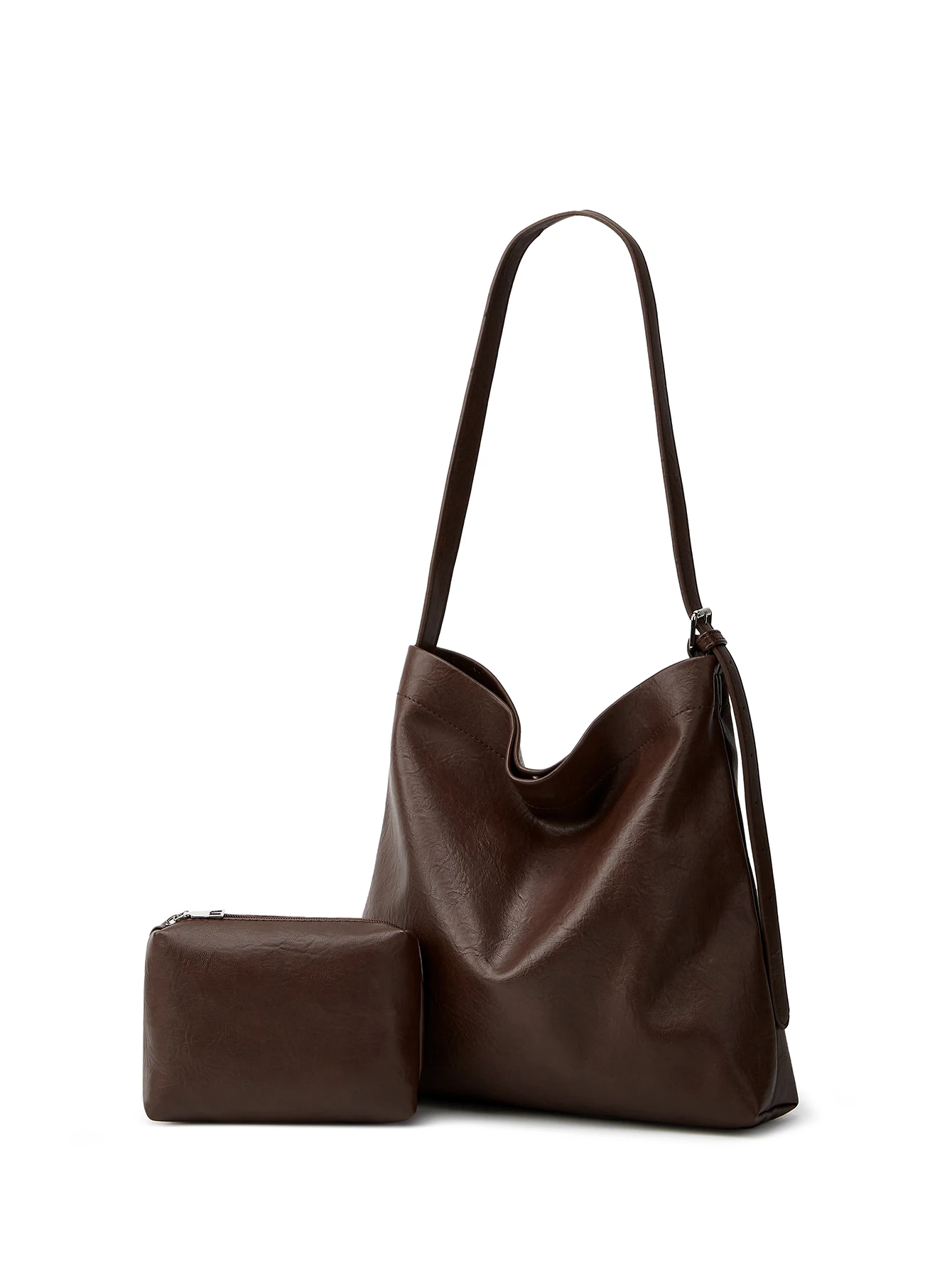 Nowy styl, duża pojemność, zestaw dwuczęściowy, modna, minimalistyczna, uniwersalna torba damska na ramię i do noszenia na skos w jednolitym kolorze.