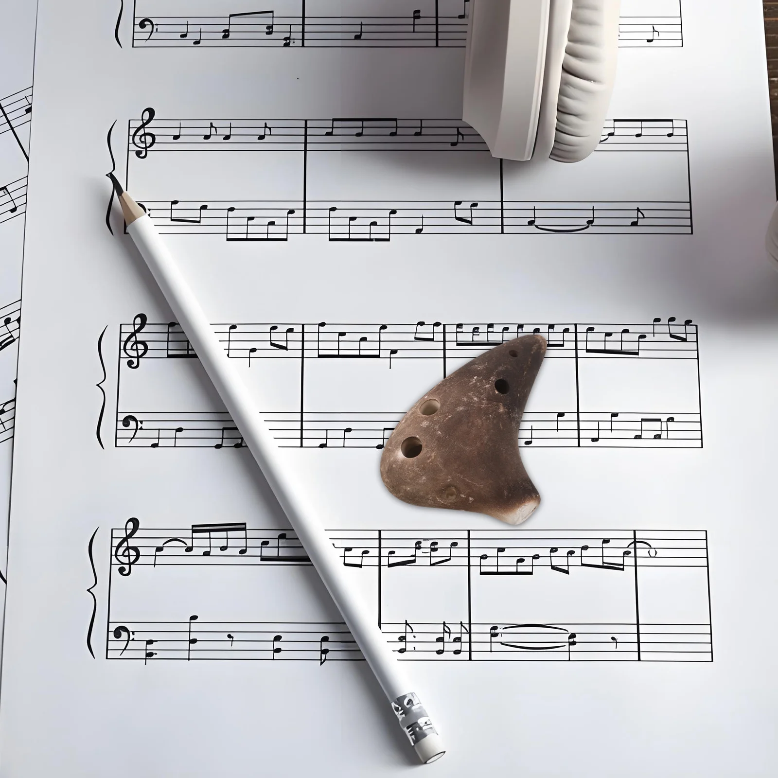 

Mini 6 Hole Ocarina Ceramic Flute Lightweight Portable Musical Instrument High Pitch F Key Travel Outdoor Family Fun