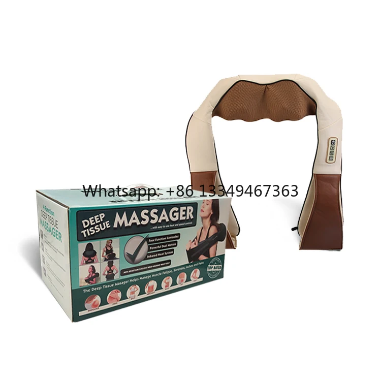 

Последняя мода разминающая накидка шиацу шеи плеч массажная шаль премиум-класса удобный вибрационный массажер с подогревом времени