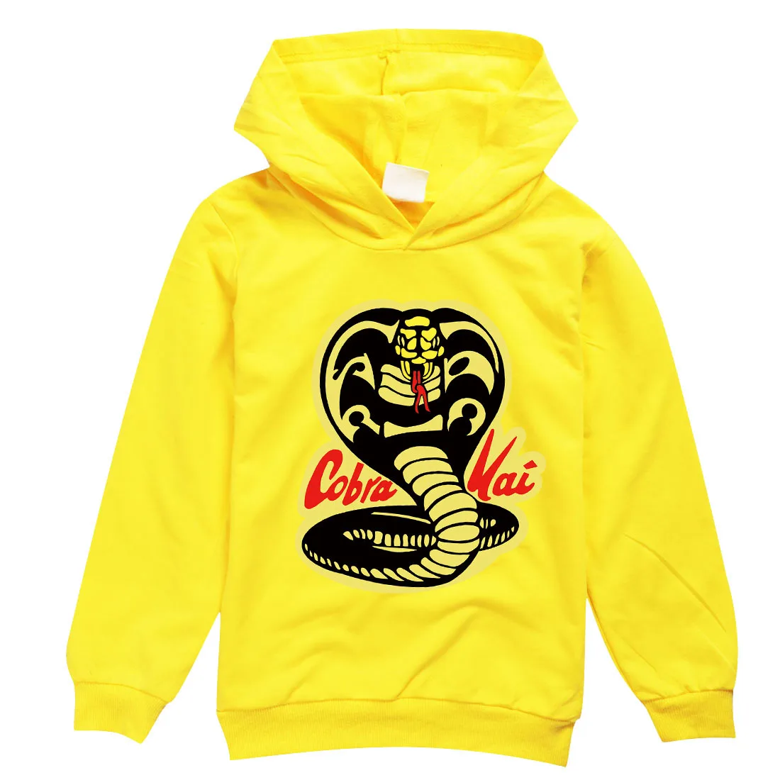 2-16Y Cartoon Hot Cobra Kai Hoodie Kids Anime Hoodies Teenagers Boy Sweatshirt Toddler Girls Pull Sleeve Pullover Sports Top