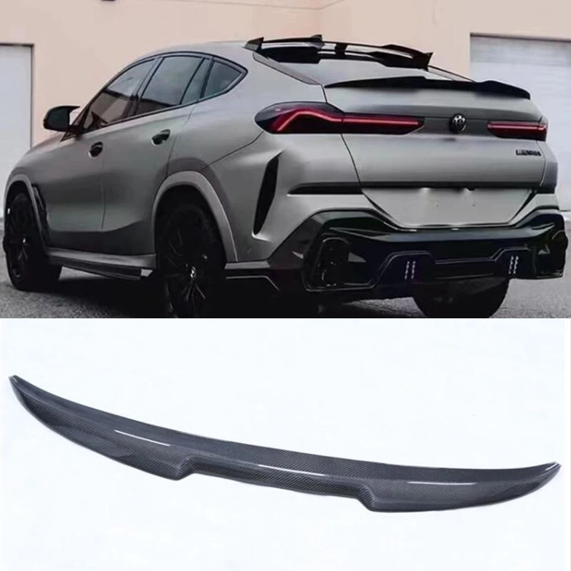 For Real Carbon Fiber Spoiler Accessories NEW BMW X6 G06 X6M F96 Car Trunk Tail Wing Refit Body Kit FD Style 2019-2023