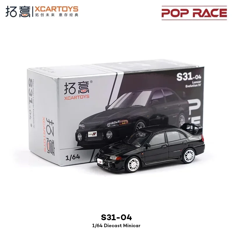 

Xcartoys x POP RACE 1:64 Lancer Evolution IV Black Die-Cast Car Models